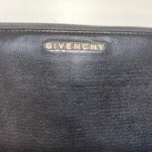 Givenchy Black Leather Zippy Wallet